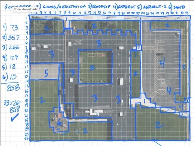 AREN Learning Activity - Map division exercise turning squares into pixels